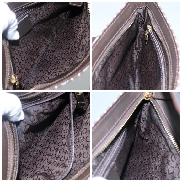 CELINE C Macadam Canvas Shoulder Bag Brown - Picture 14 of 15